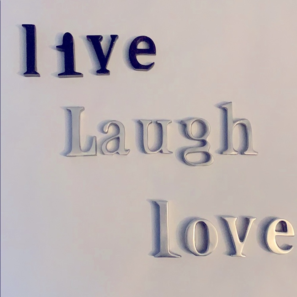 Live Laugh Love Metal letters - Stand on own